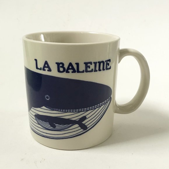 Taylor & Ng Dining Vintage Taylor Ng La Baleine Whale Blue Coffee
